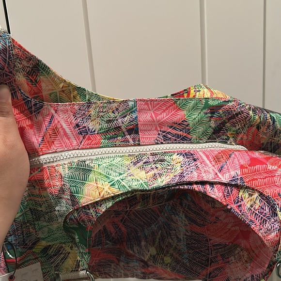 Kipling Bagsational HB6406 Large Shoulder Hobo Bag - Island Tropical Print - Picture 7 of 10